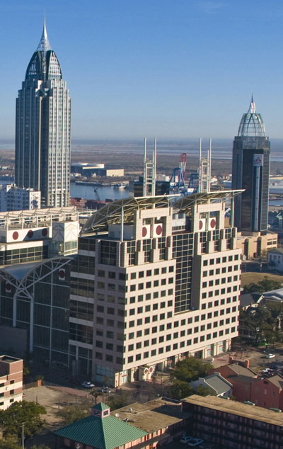 Aerial view of Government Plaza