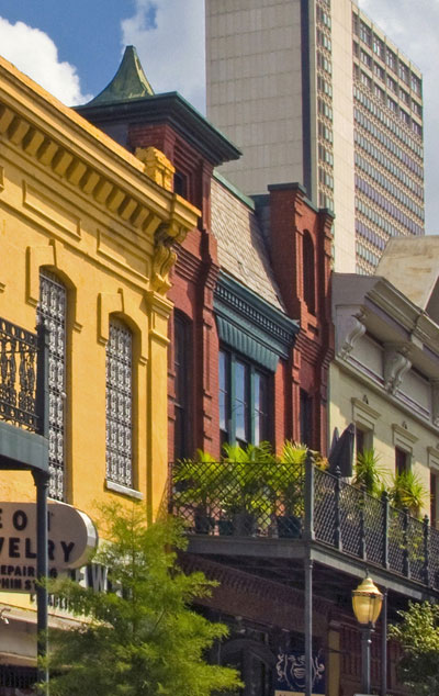 View of store in downtown Mobile, AL