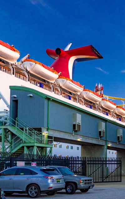 View of the cruise terminal in Mobile, AL