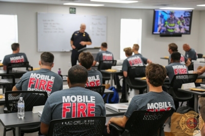 fire fighters in class room