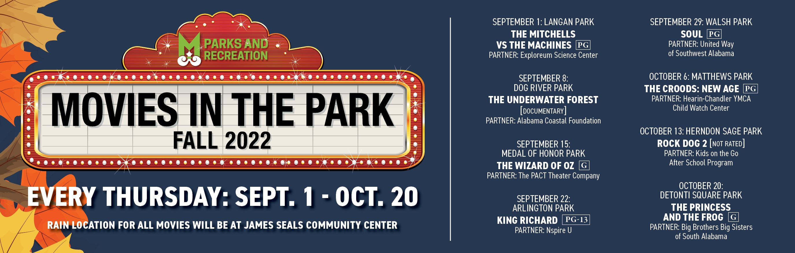 Movies In The Park Fall 2022