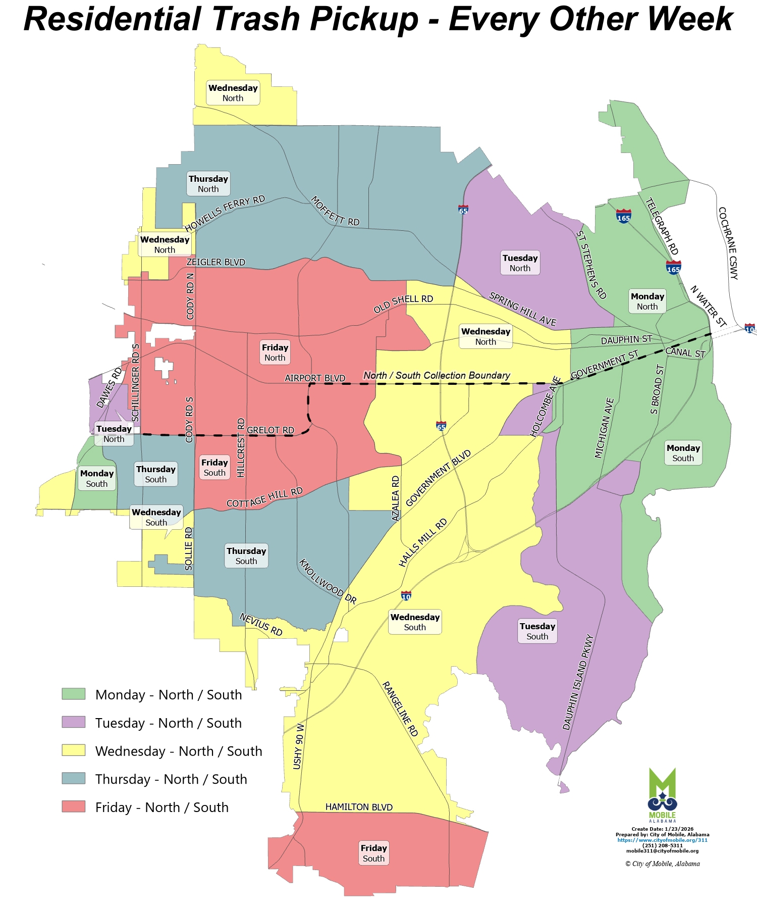 trash collection map