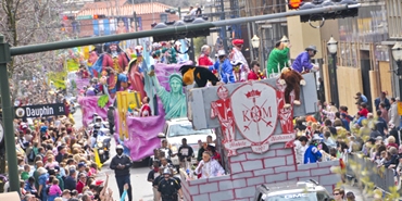 downtown Mardi Gras parade photo
