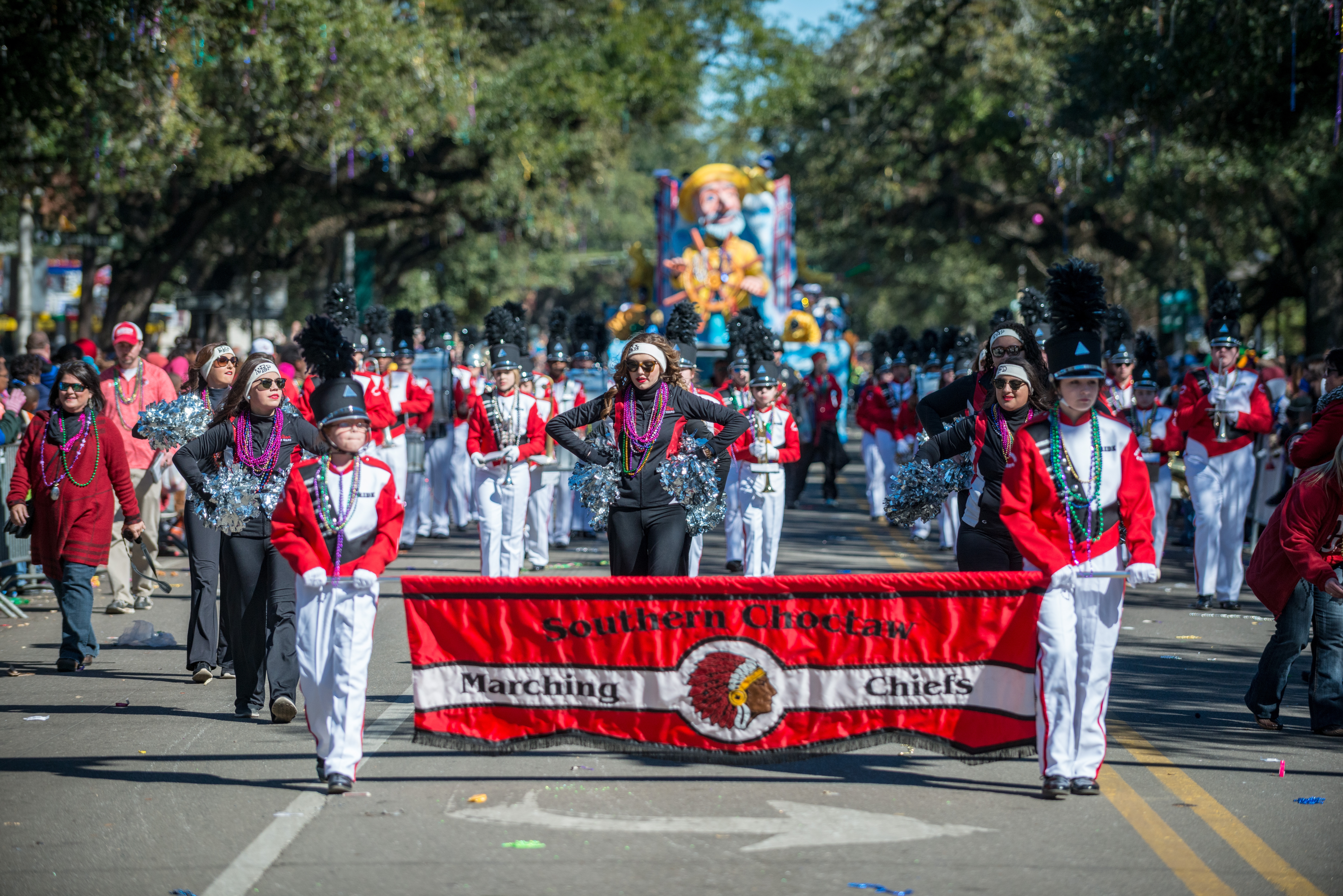 downtown Mardi Gras parade photo