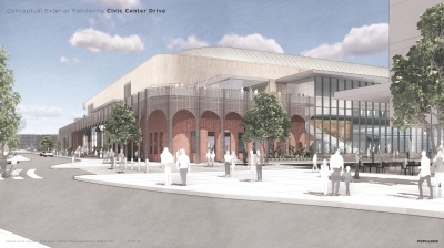 Conceptual Exterior Rendering | Civic Center Drive